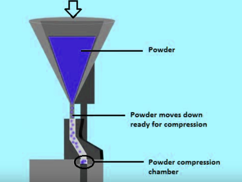 Roller compactor process | Powder compression chamber